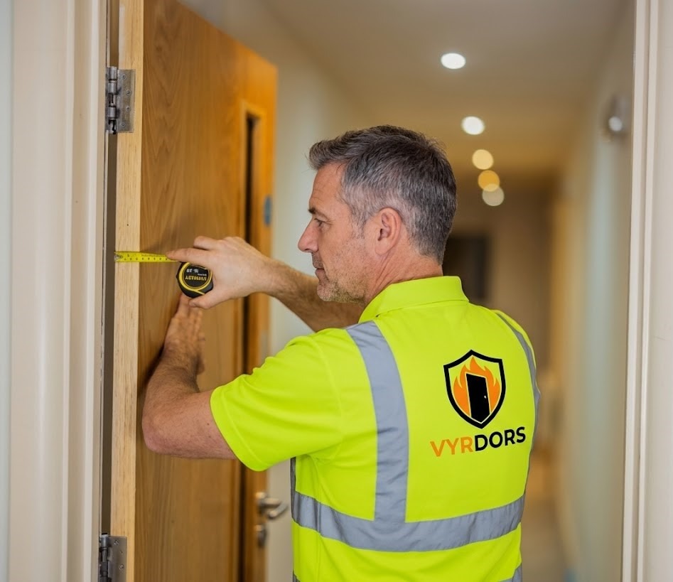 Measuring a fire door