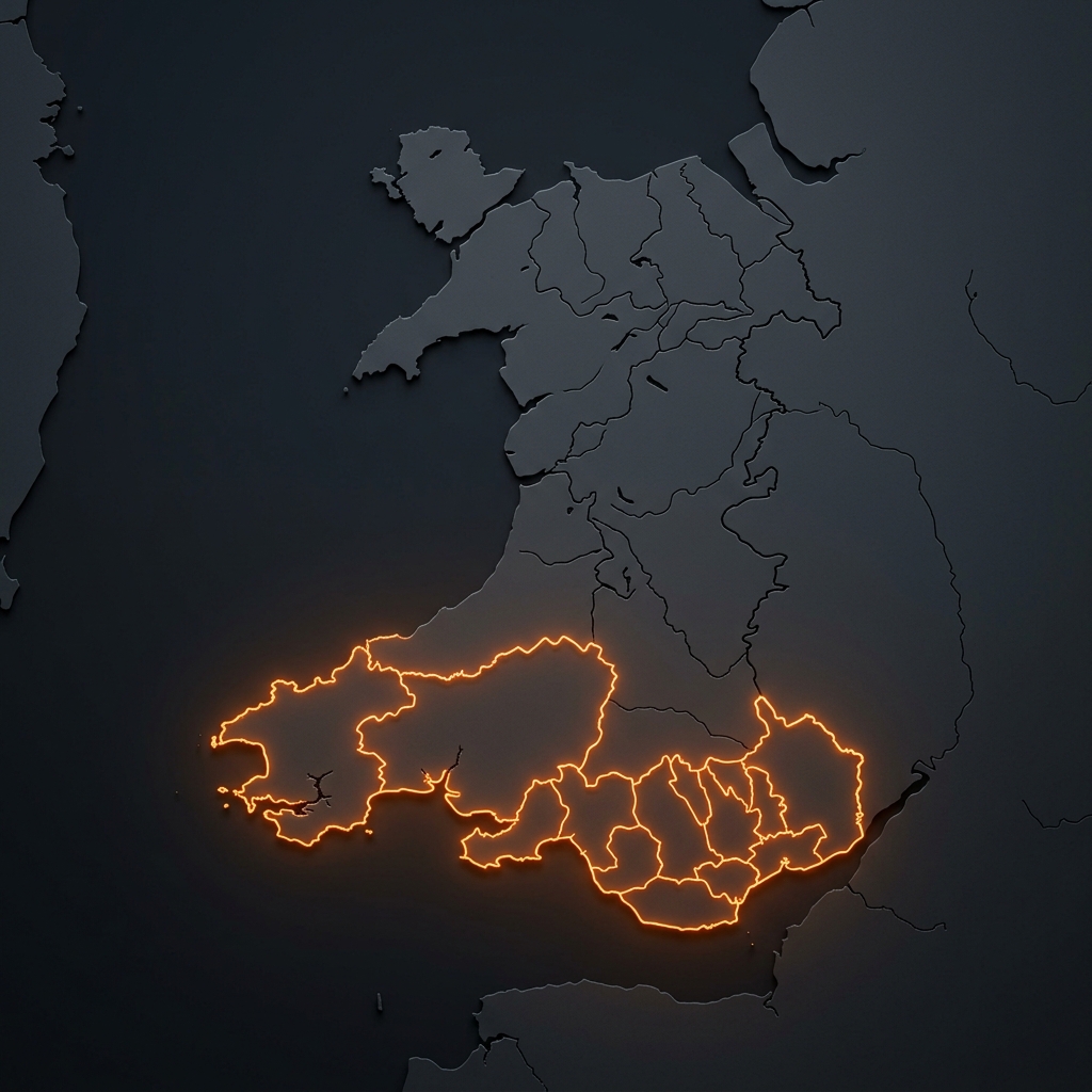 Map of South Wales